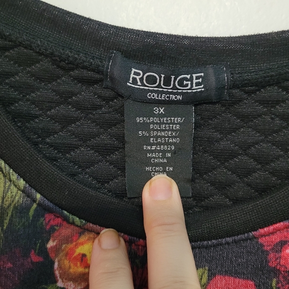 Gorgeous quilted floral sweatshirt 3x - Picture 9 of 9